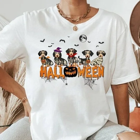 Dachshund Halloween Shirt, Pumpkin Shirt - Picture 1 of 3